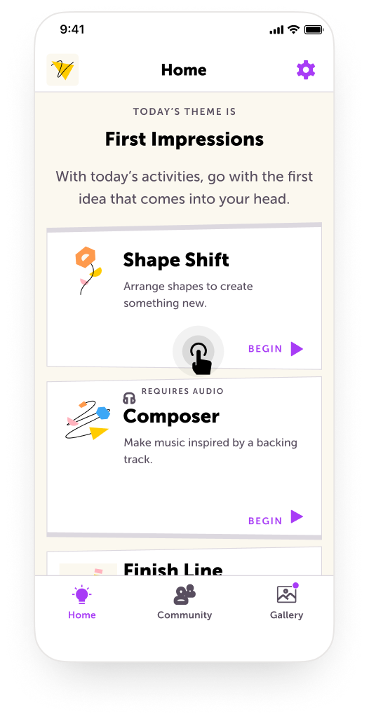 Figment app screen 5 of 7 in the shared product frame