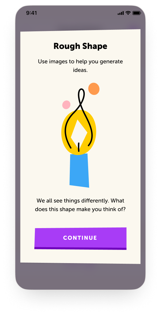 Figment app screen 6 of 7 in the shared product frame